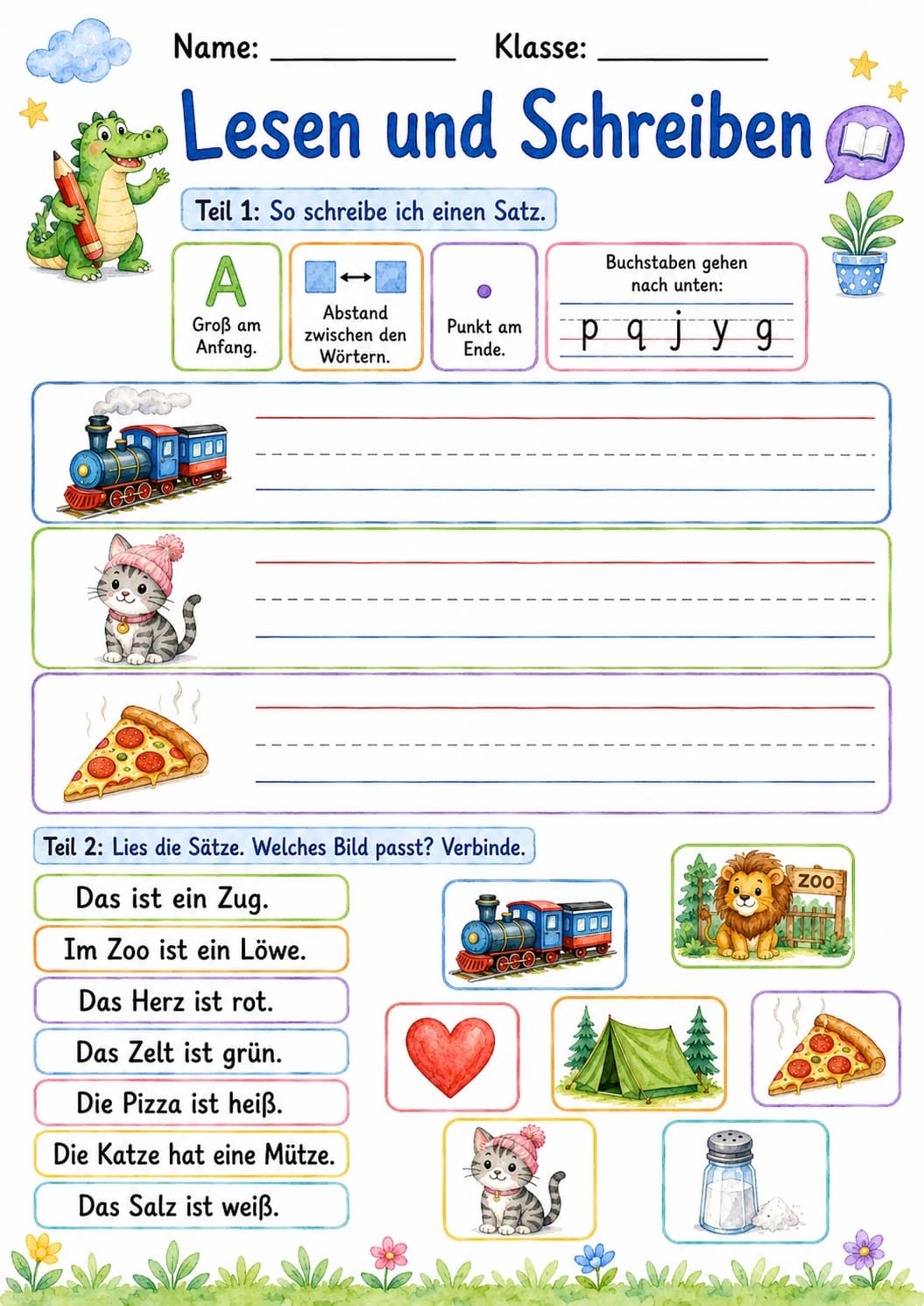 German Letter Z Phonics Worksheets Pack page 7 printable worksheet preview