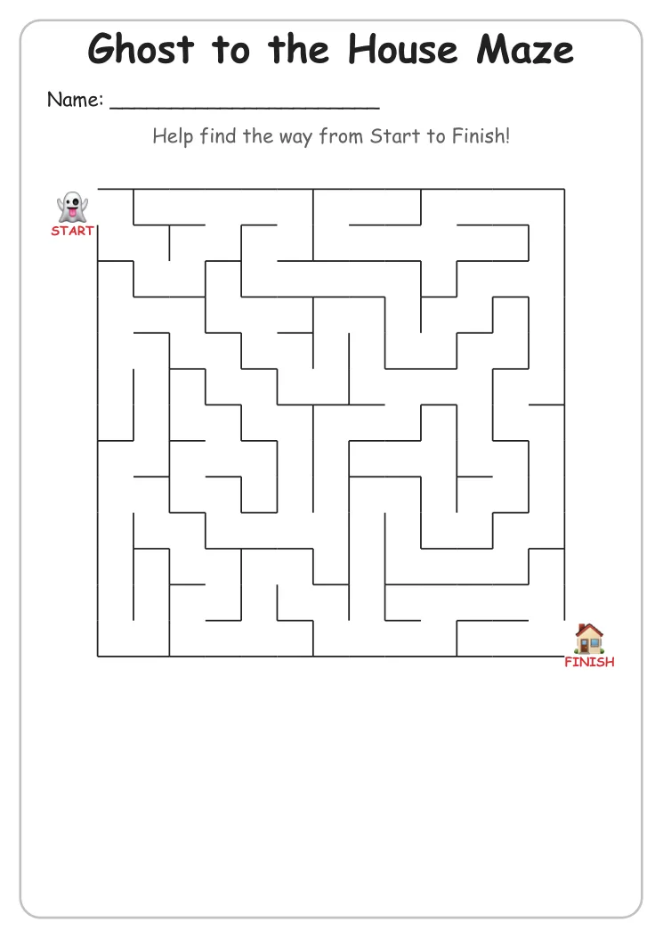 Ghost to the House Maze (Grade 2)