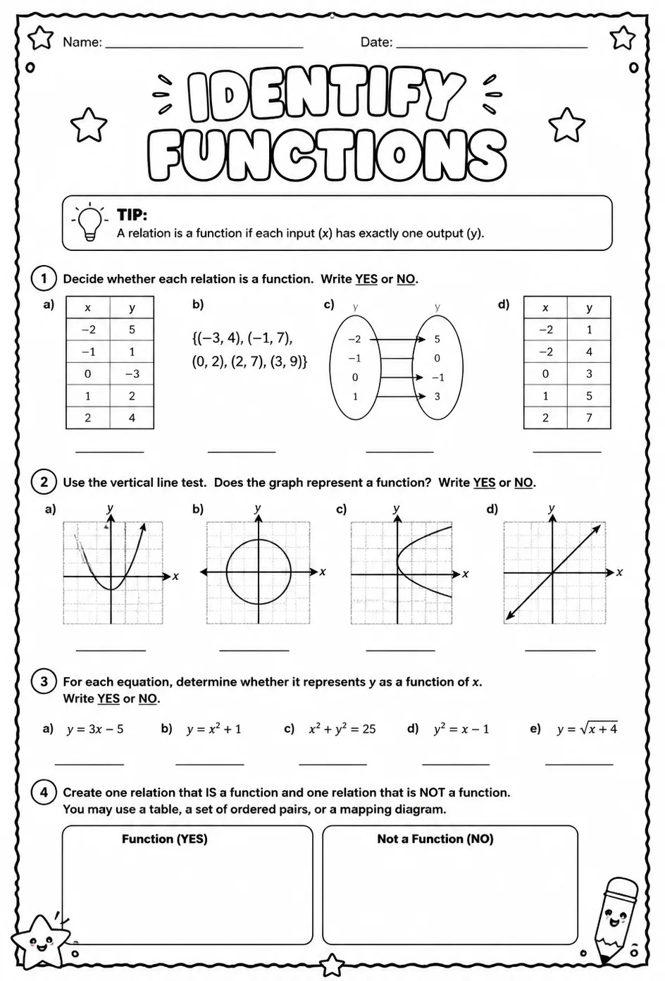 Identify functions