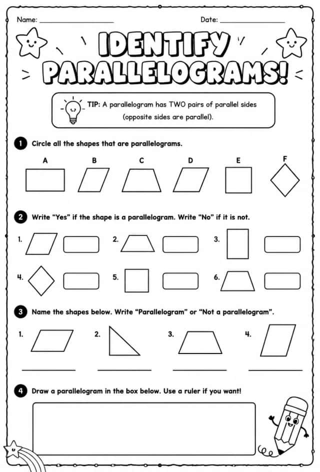 Identify parallelograms