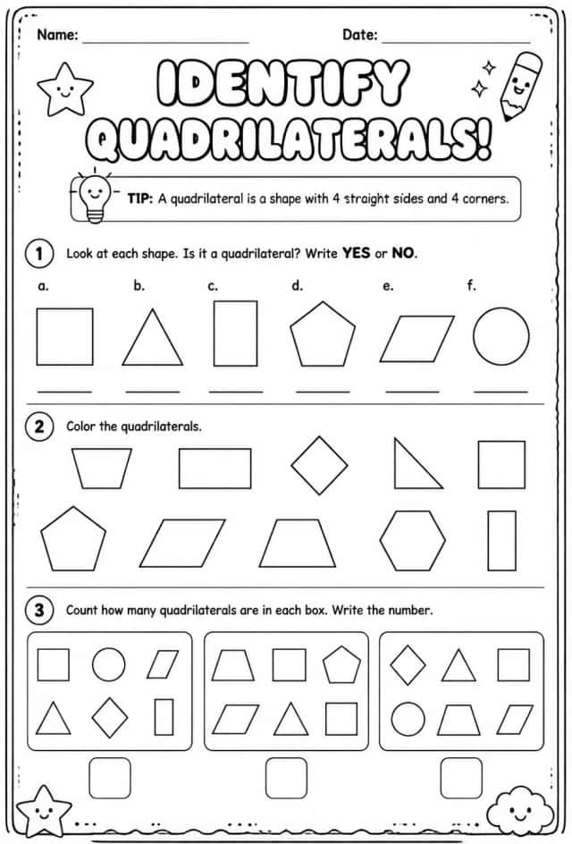 Identify quadrilaterals