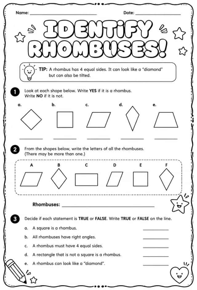 Identify rhombuses