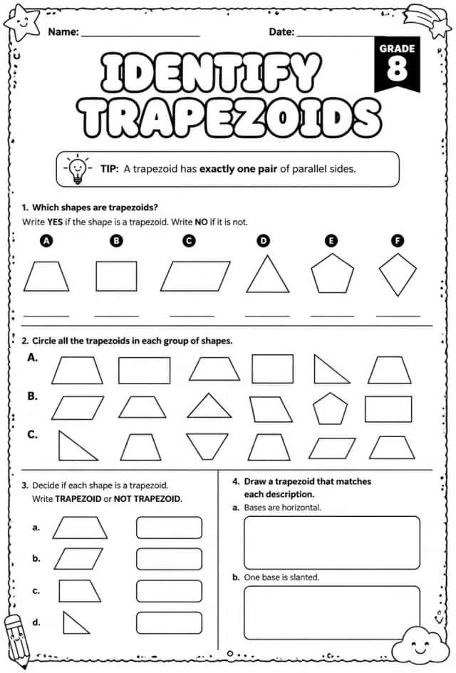 Identify trapezoids