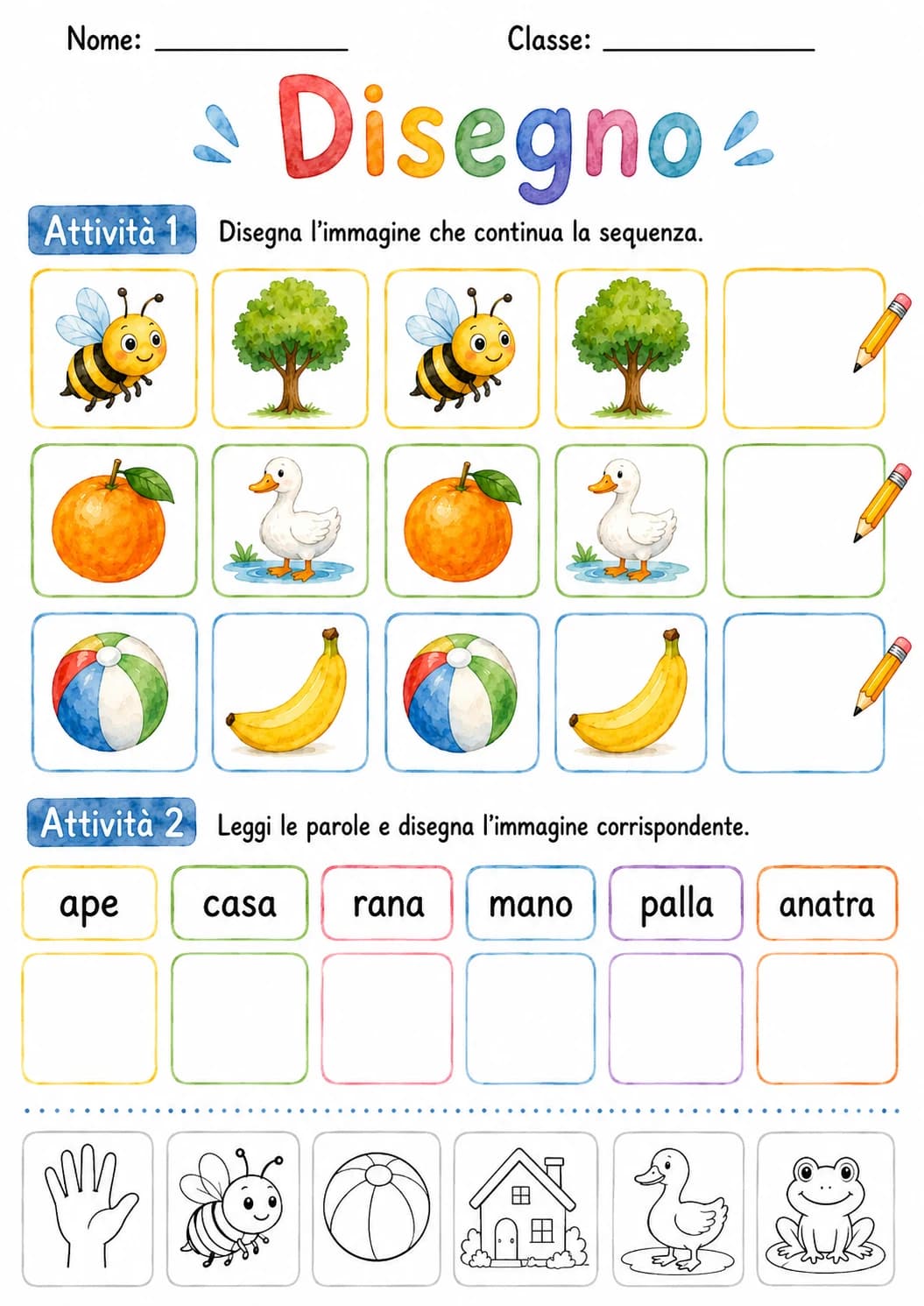 Italian Letter A Phonics Worksheets Pack page 5 printable worksheet preview