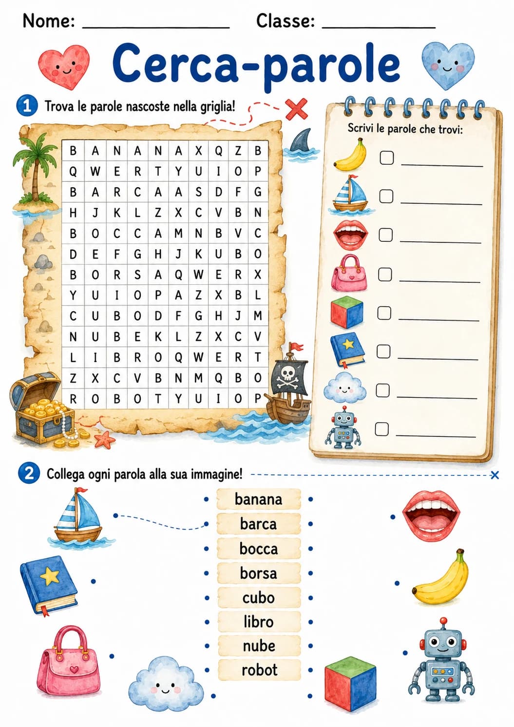 Italian Letter B Phonics Worksheets Pack page 10 printable worksheet preview