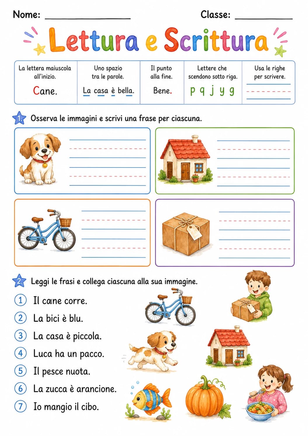 Italian Letter C Phonics Worksheets Pack page 7 printable worksheet preview