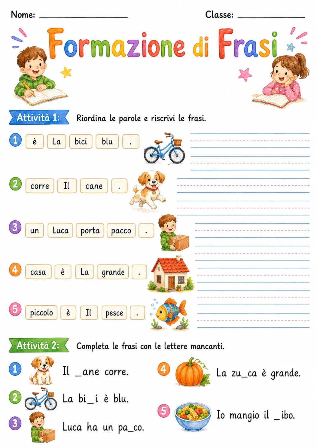 Italian Letter C Phonics Worksheets Pack page 8 printable worksheet preview