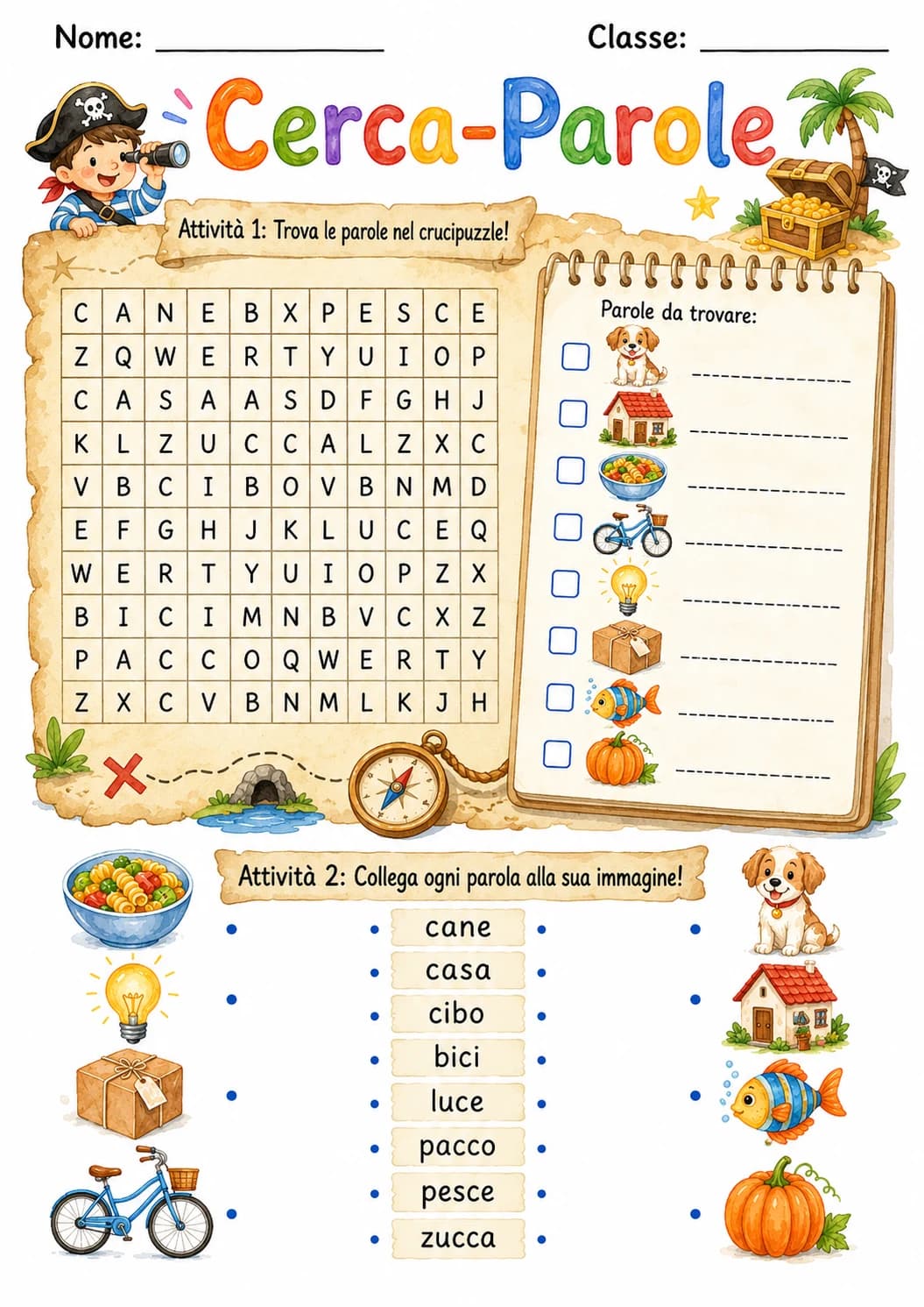 Italian Letter C Phonics Worksheets Pack page 10 printable worksheet preview