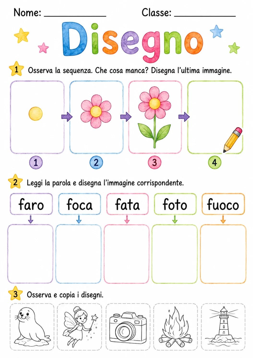 Italian Letter F Phonics Worksheets Pack page 5 printable worksheet preview