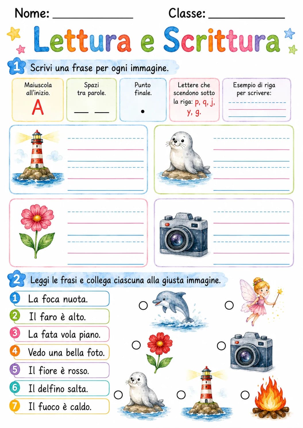 Italian Letter F Phonics Worksheets Pack page 7 printable worksheet preview