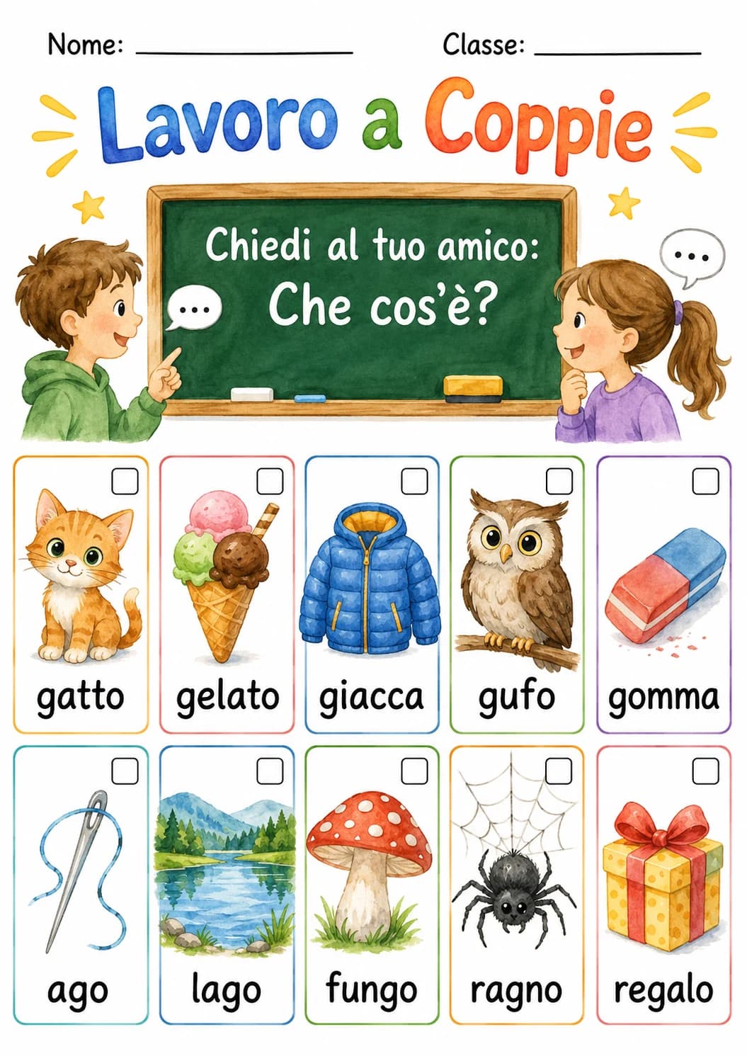 Italian Letter G Phonics Worksheets Pack page 3 printable worksheet preview