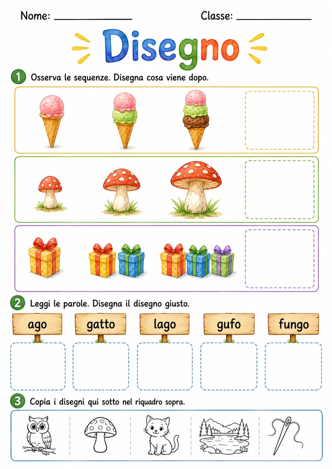 Italian Letter G Phonics Worksheets Pack page 5 printable worksheet preview