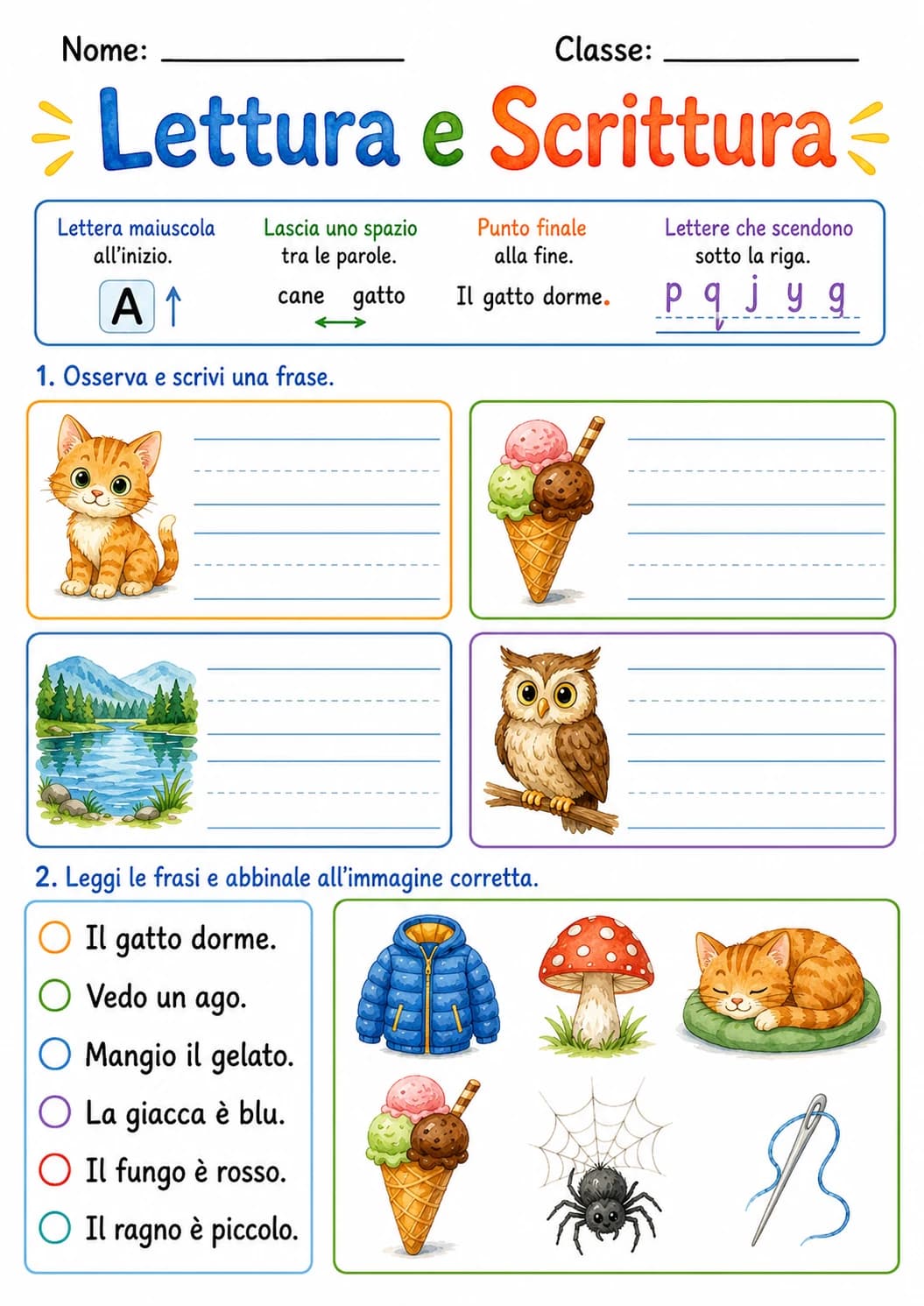 Italian Letter G Phonics Worksheets Pack page 7 printable worksheet preview