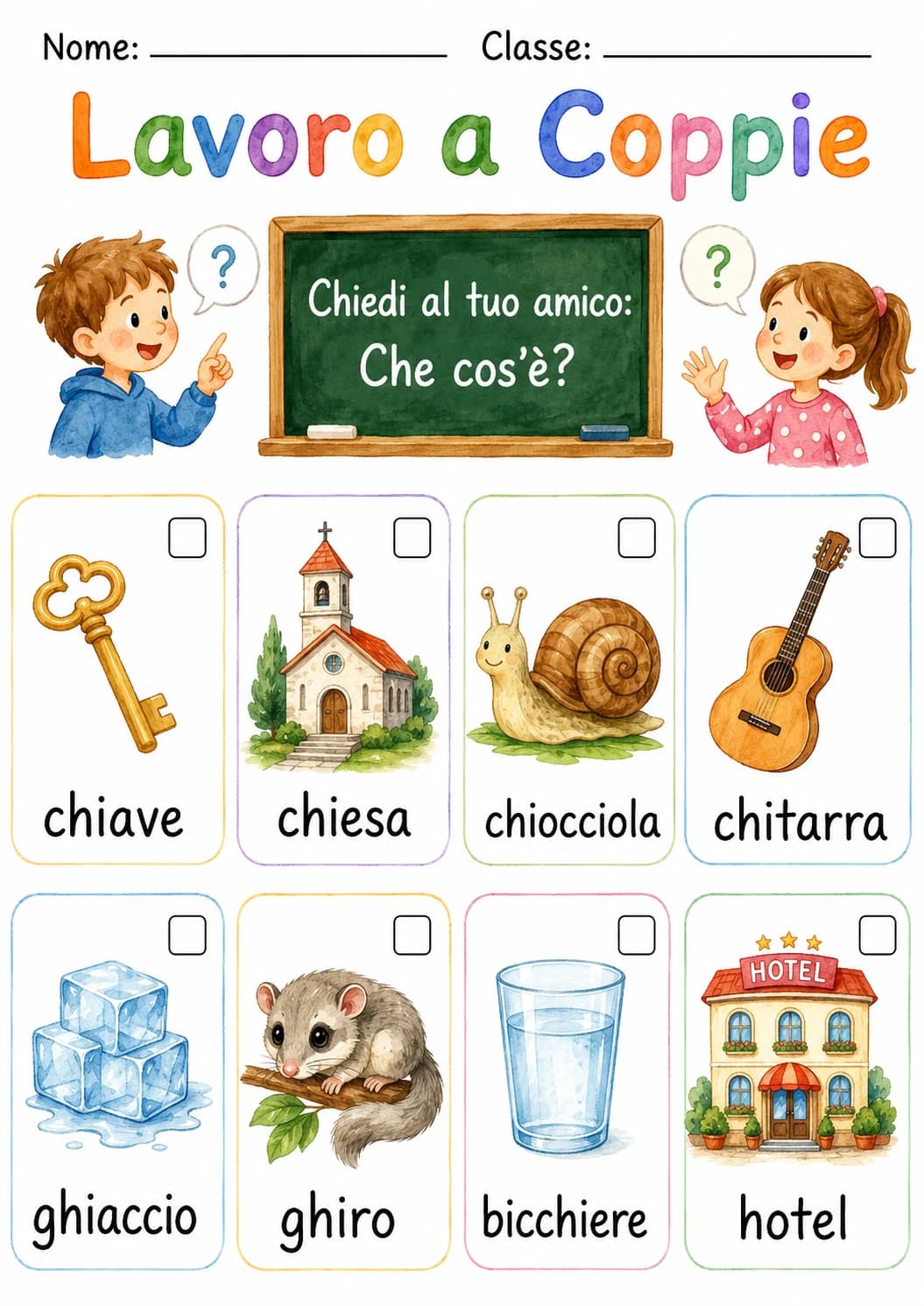Italian Letter H Phonics Worksheets Pack page 3 printable worksheet preview