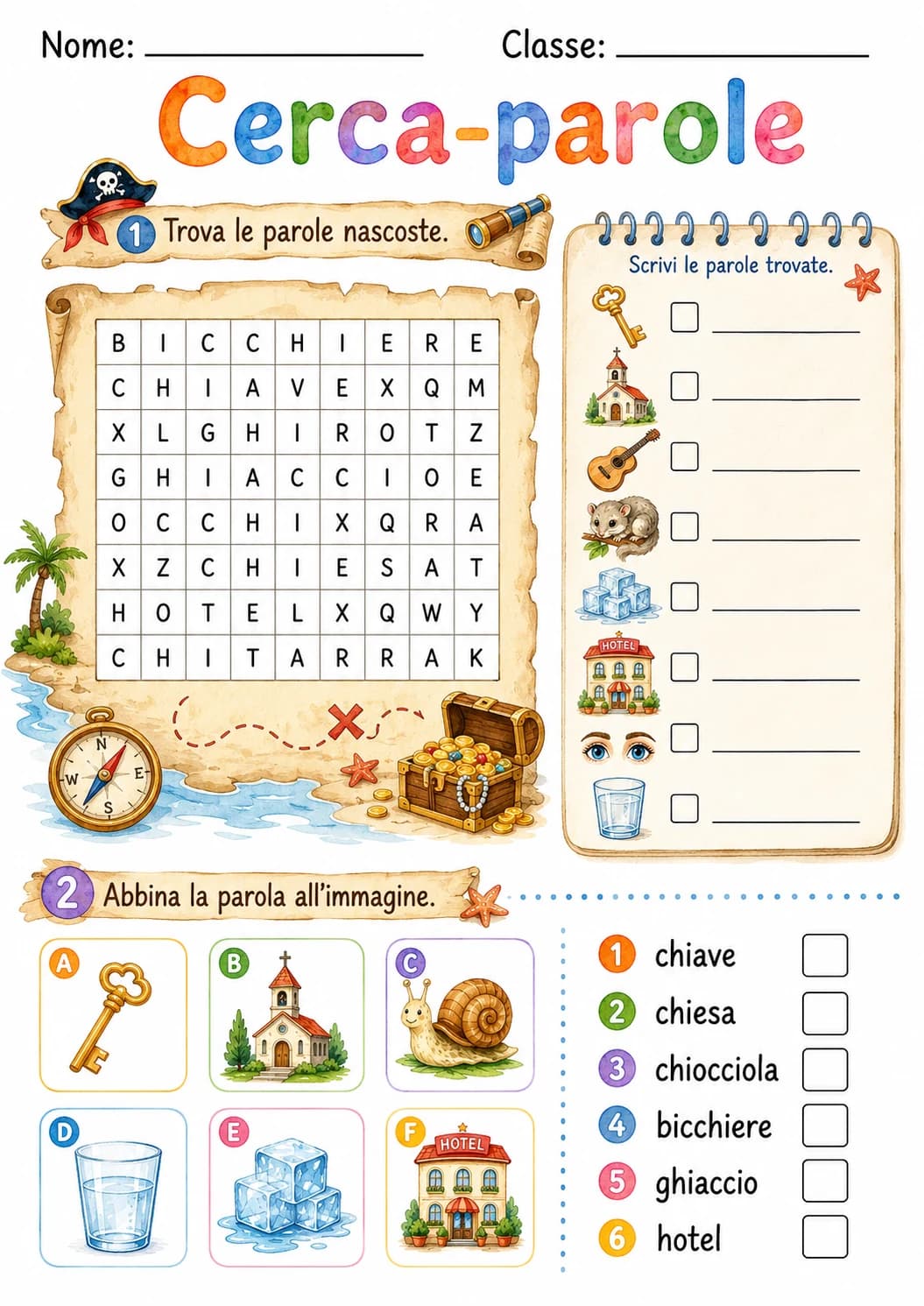 Italian Letter H Phonics Worksheets Pack page 10 printable worksheet preview