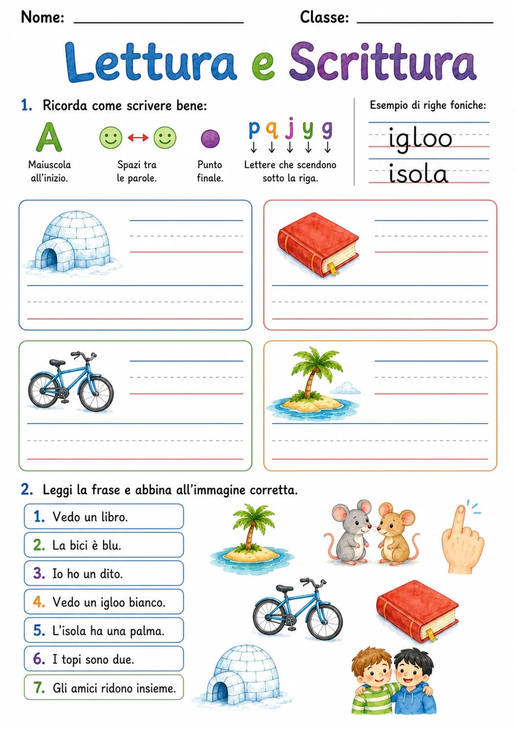 Italian Letter I Phonics Worksheets Pack page 7 printable worksheet preview
