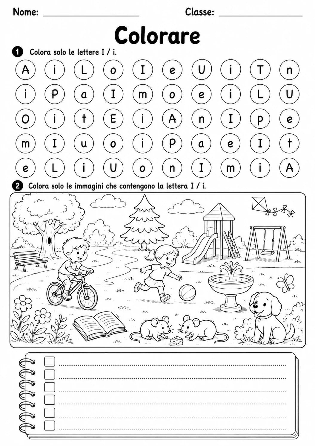Italian Letter I Phonics Worksheets Pack page 9 printable worksheet preview