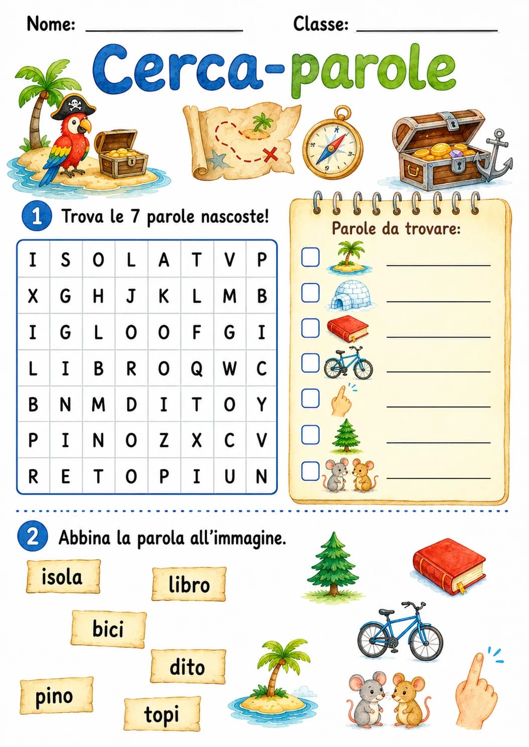 Italian Letter I Phonics Worksheets Pack page 10 printable worksheet preview