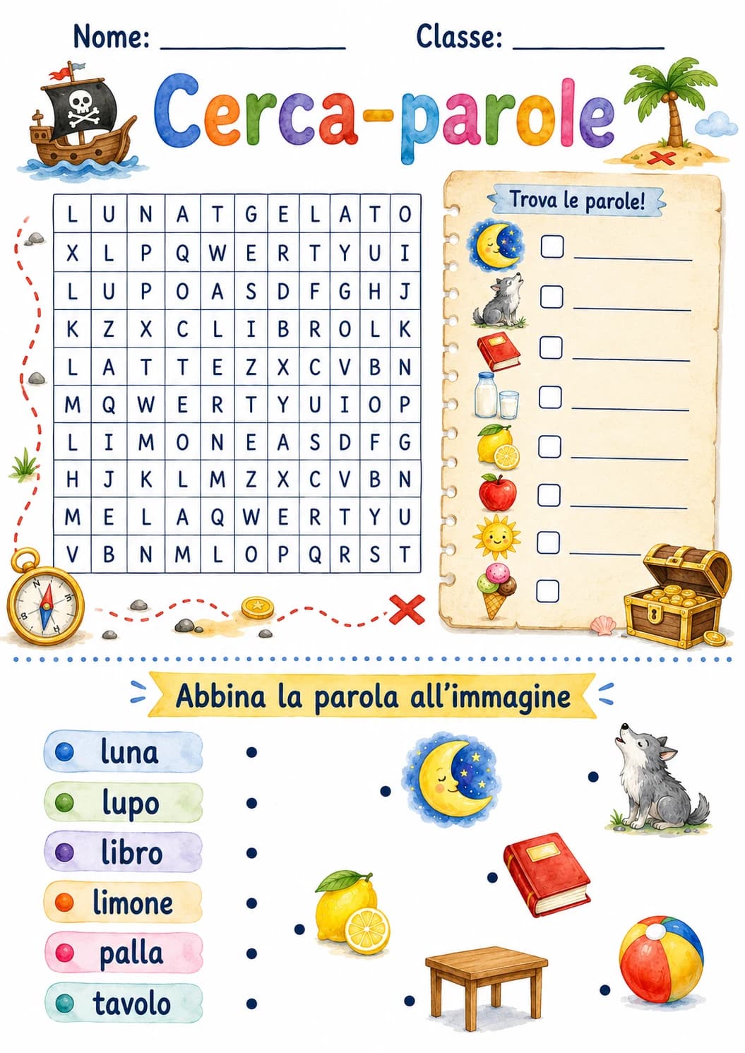 Italian Letter L Phonics Worksheets Pack page 10 printable worksheet preview