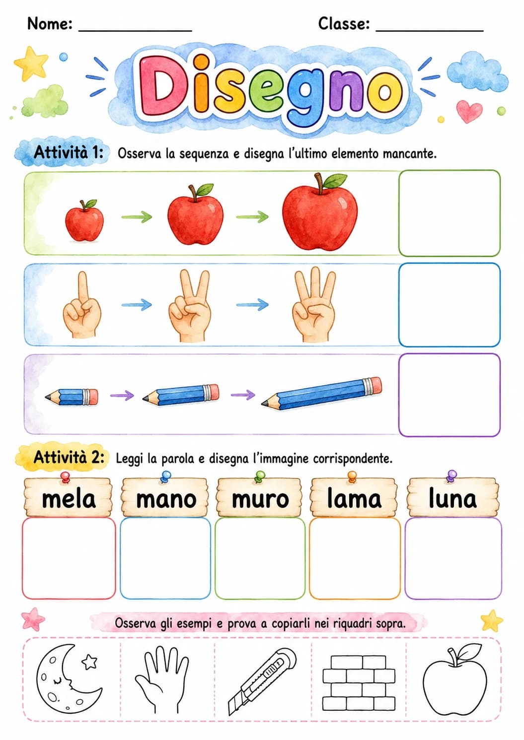 Italian Letter M Phonics Worksheets Pack page 5 printable worksheet preview