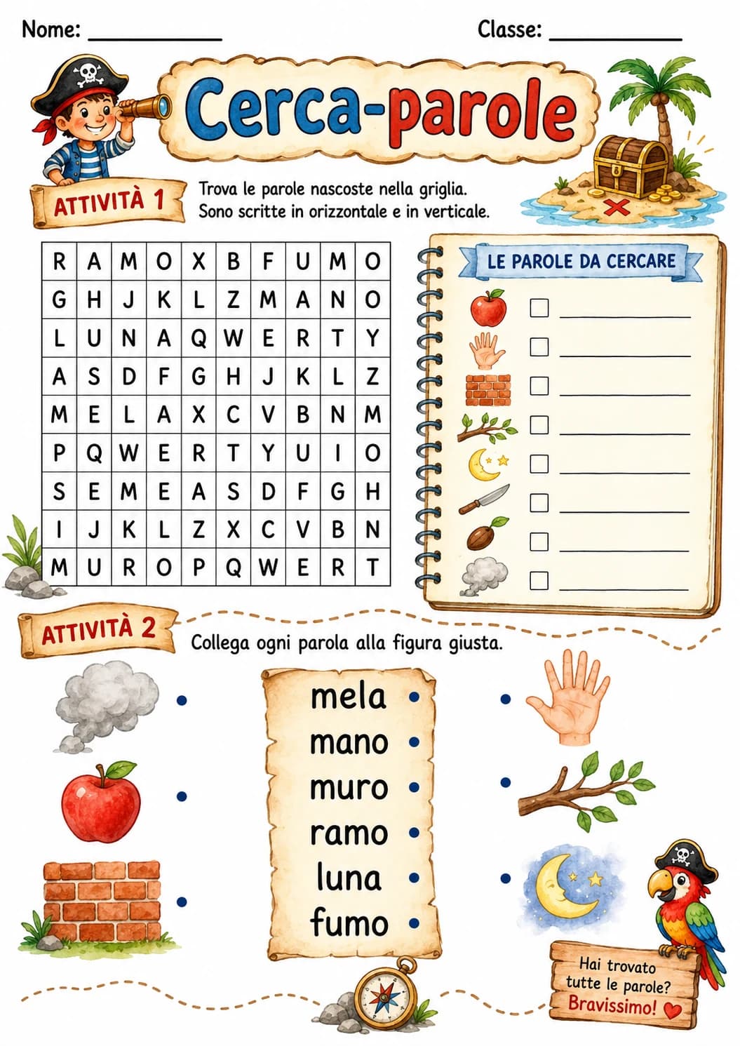 Italian Letter M Phonics Worksheets Pack page 10 printable worksheet preview