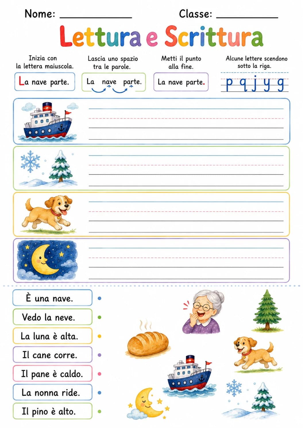Italian Letter N Phonics Worksheets Pack page 7 printable worksheet preview