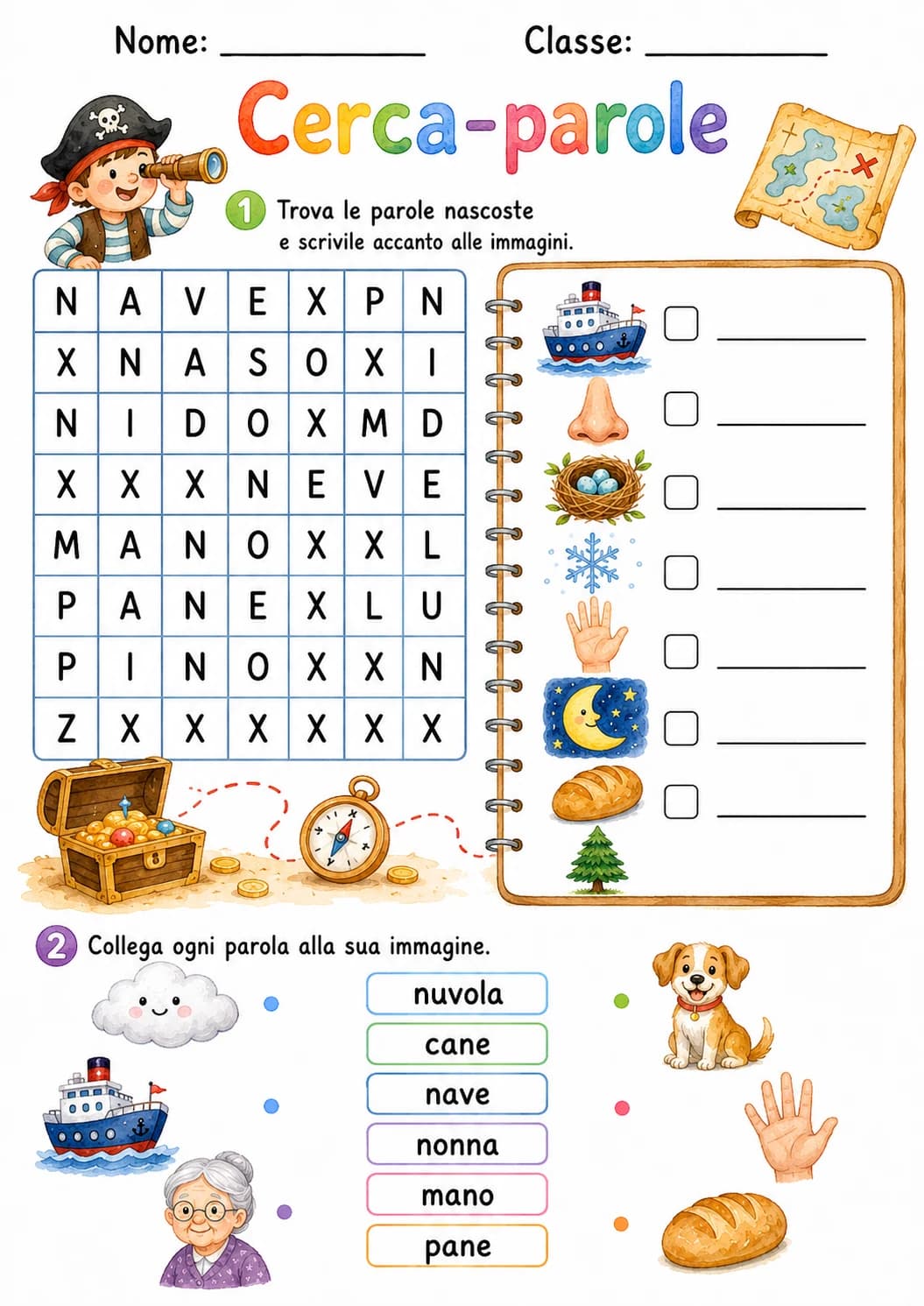 Italian Letter N Phonics Worksheets Pack page 10 printable worksheet preview