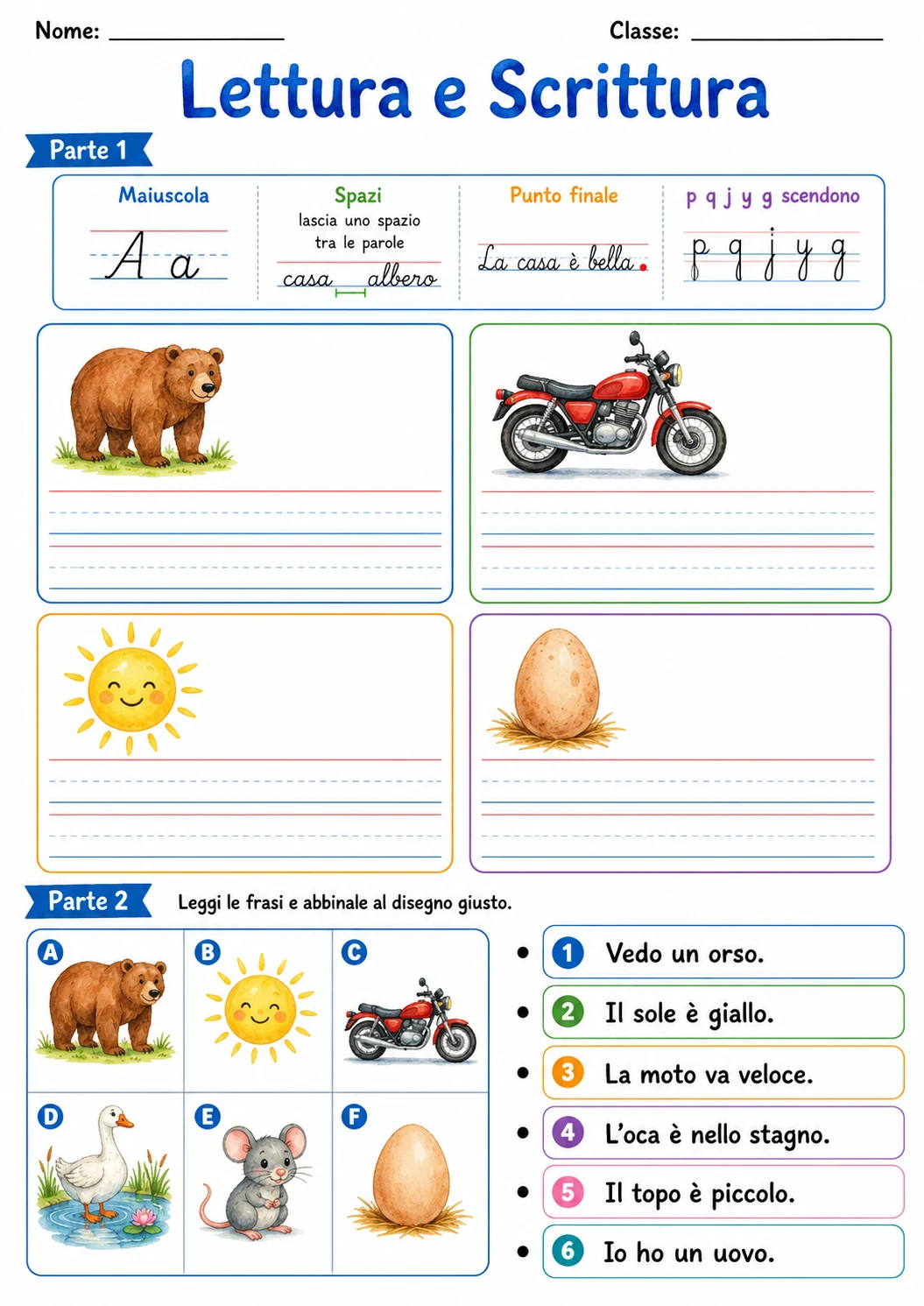 Italian Letter O Phonics Worksheets Pack page 7 printable worksheet preview
