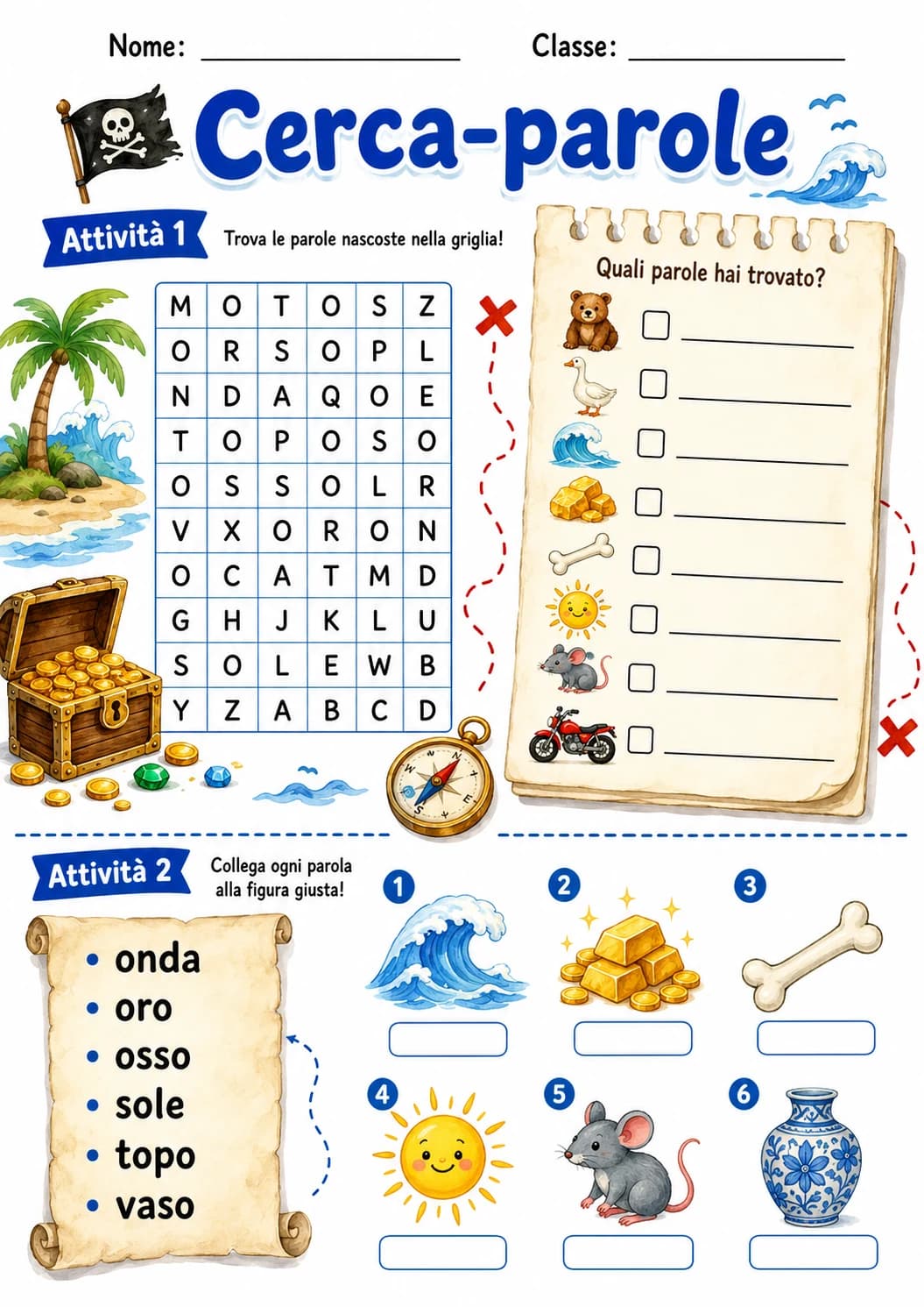 Italian Letter O Phonics Worksheets Pack page 10 printable worksheet preview