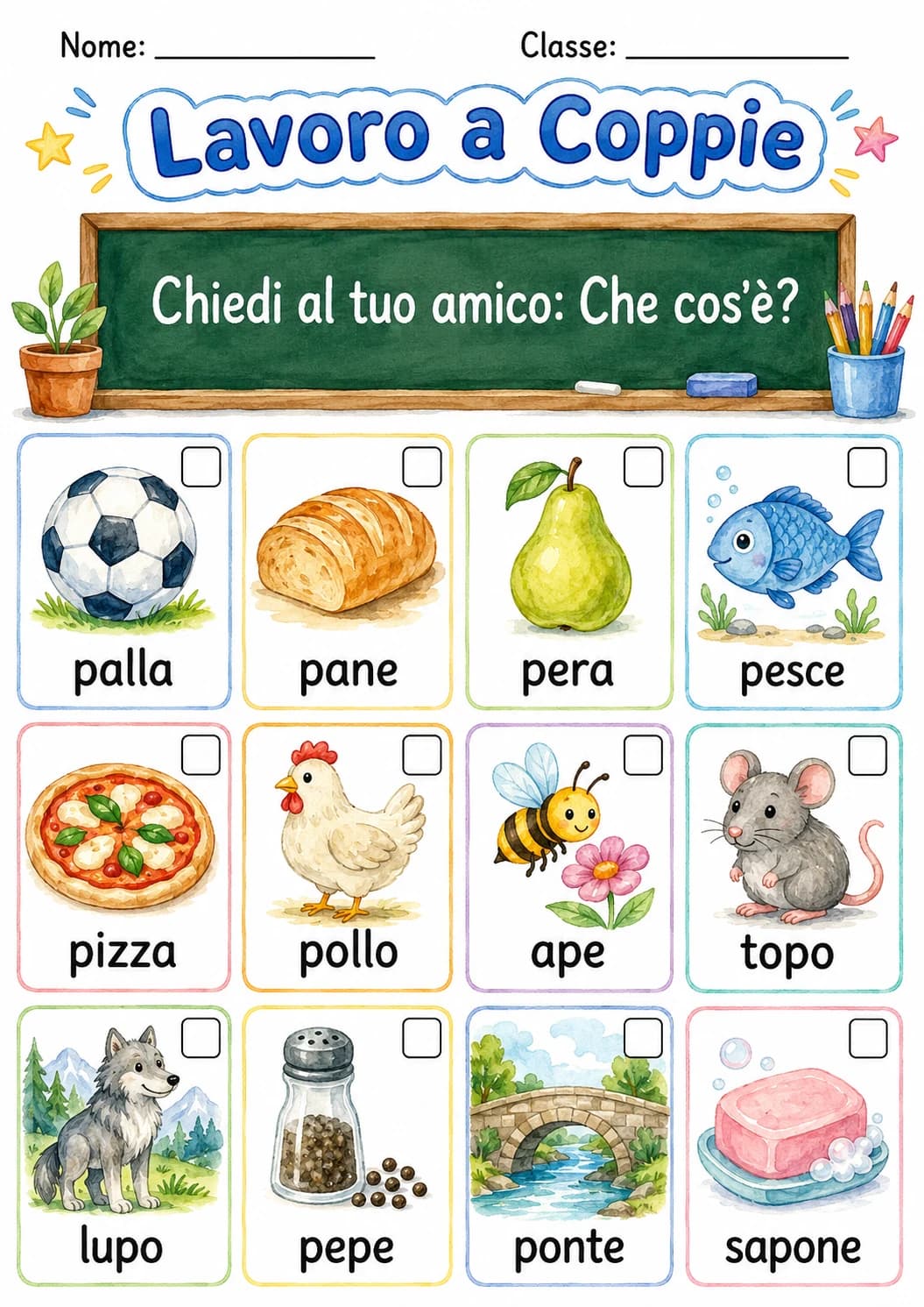 Italian Letter P Phonics Worksheets Pack page 3 printable worksheet preview
