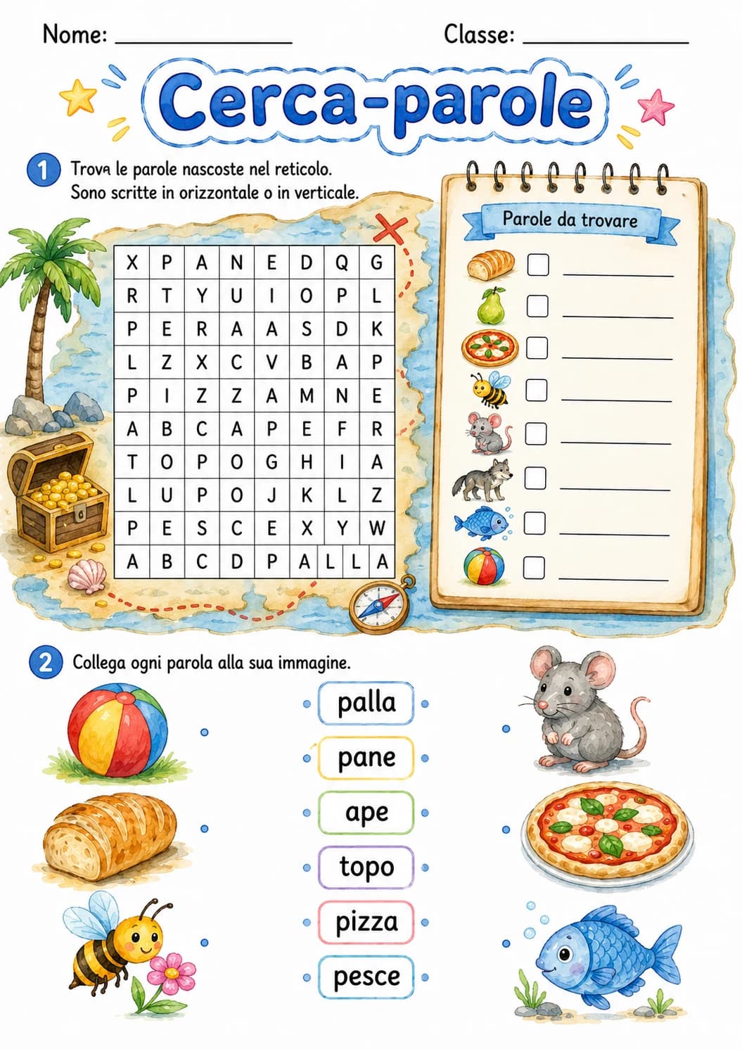 Italian Letter P Phonics Worksheets Pack page 10 printable worksheet preview