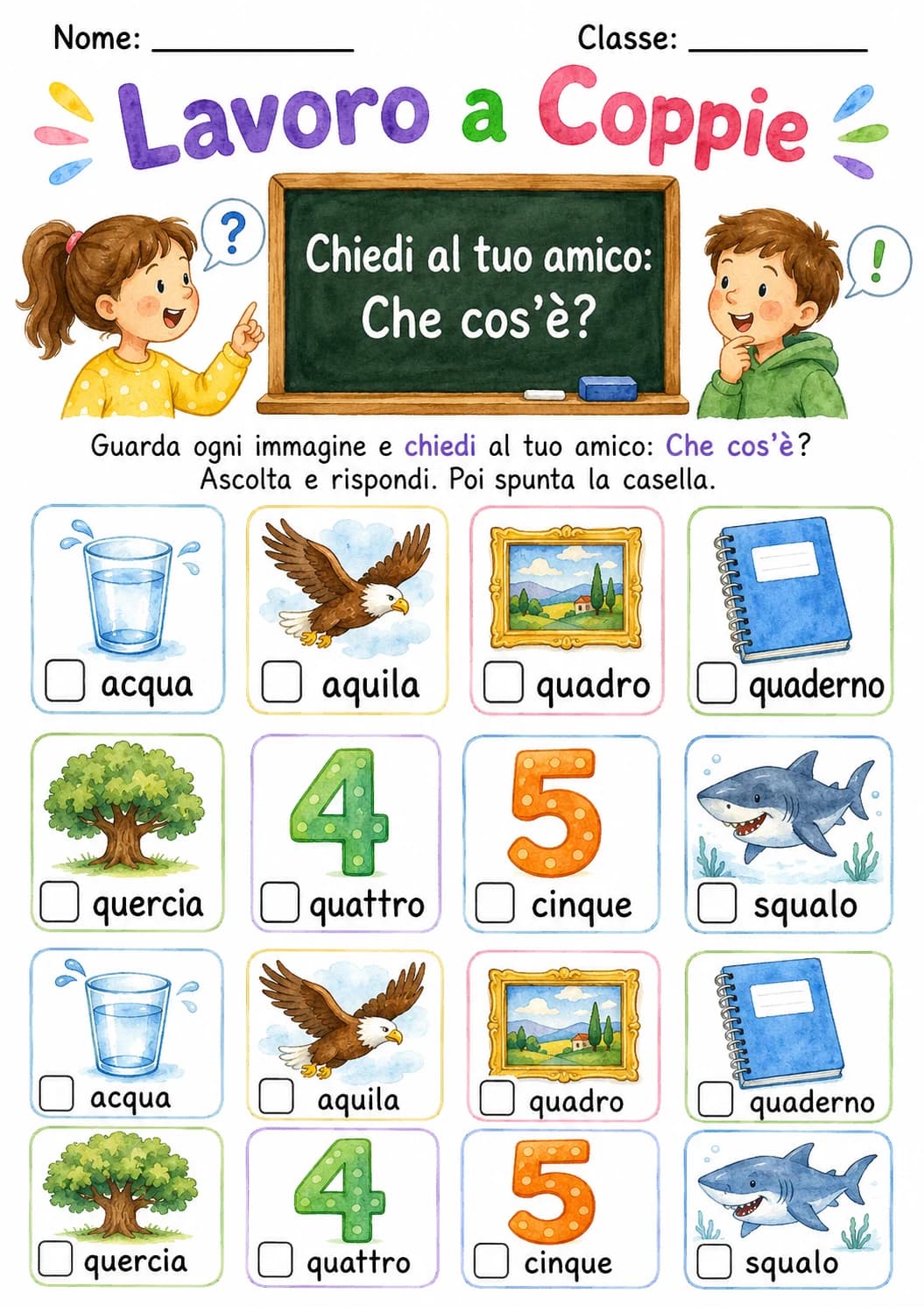 Italian Letter Q Phonics Worksheets Pack page 3 printable worksheet preview