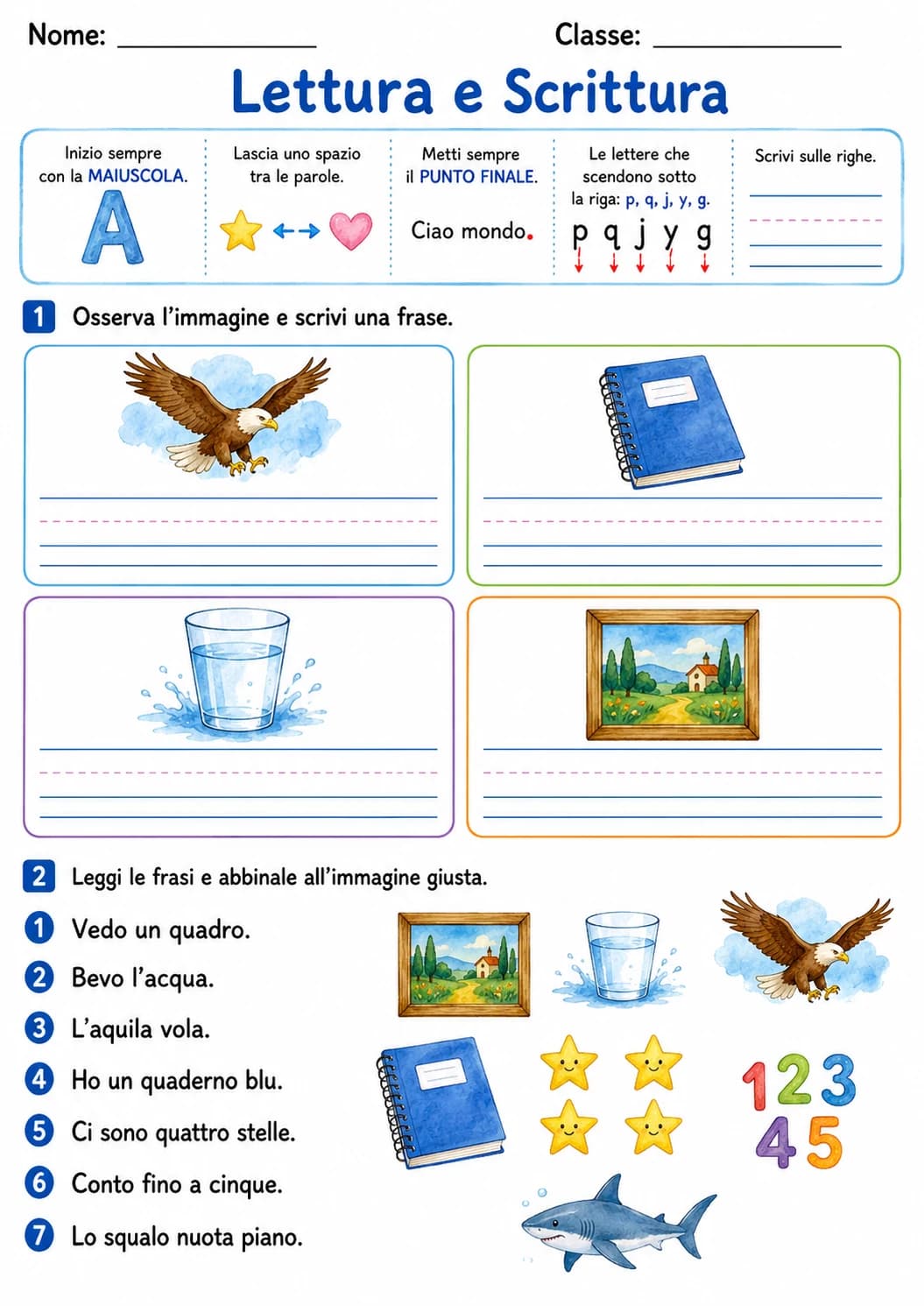 Italian Letter Q Phonics Worksheets Pack page 7 printable worksheet preview