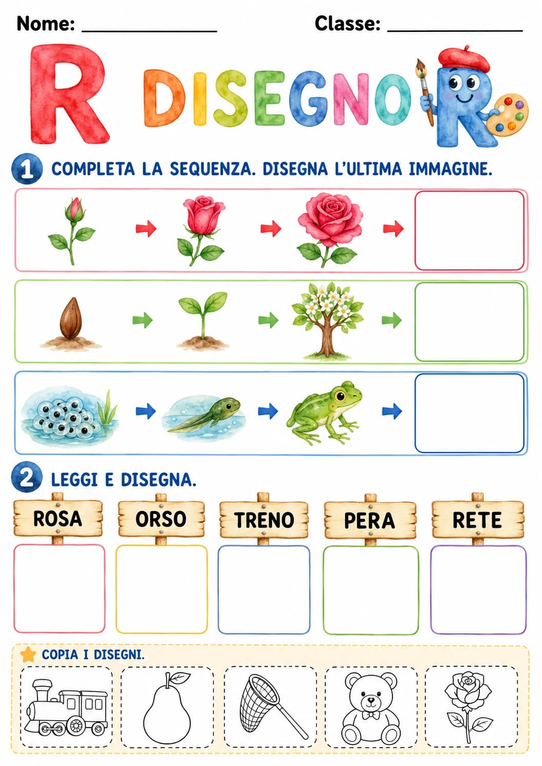 Italian Letter R Phonics Worksheets Pack page 5 printable worksheet preview