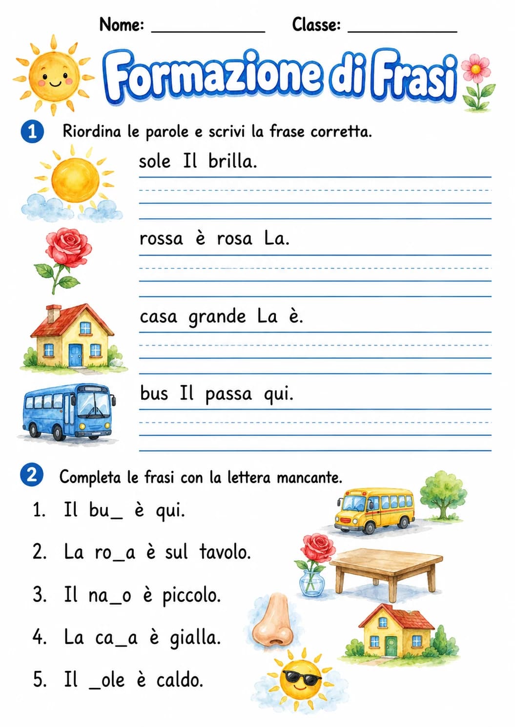Italian Letter S Phonics Worksheets Pack page 8 printable worksheet preview