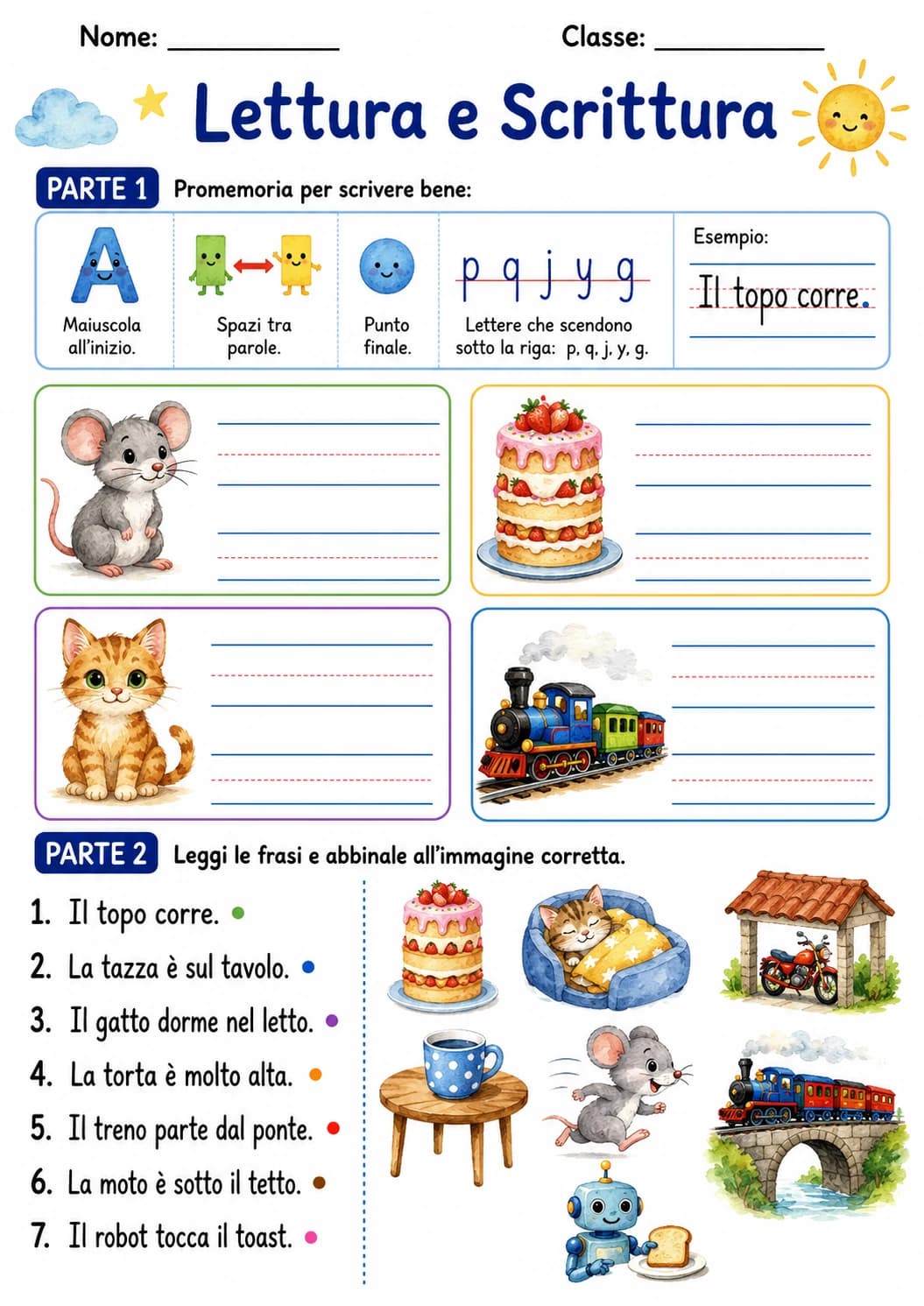 Italian Letter T Phonics Worksheets Pack page 7 printable worksheet preview