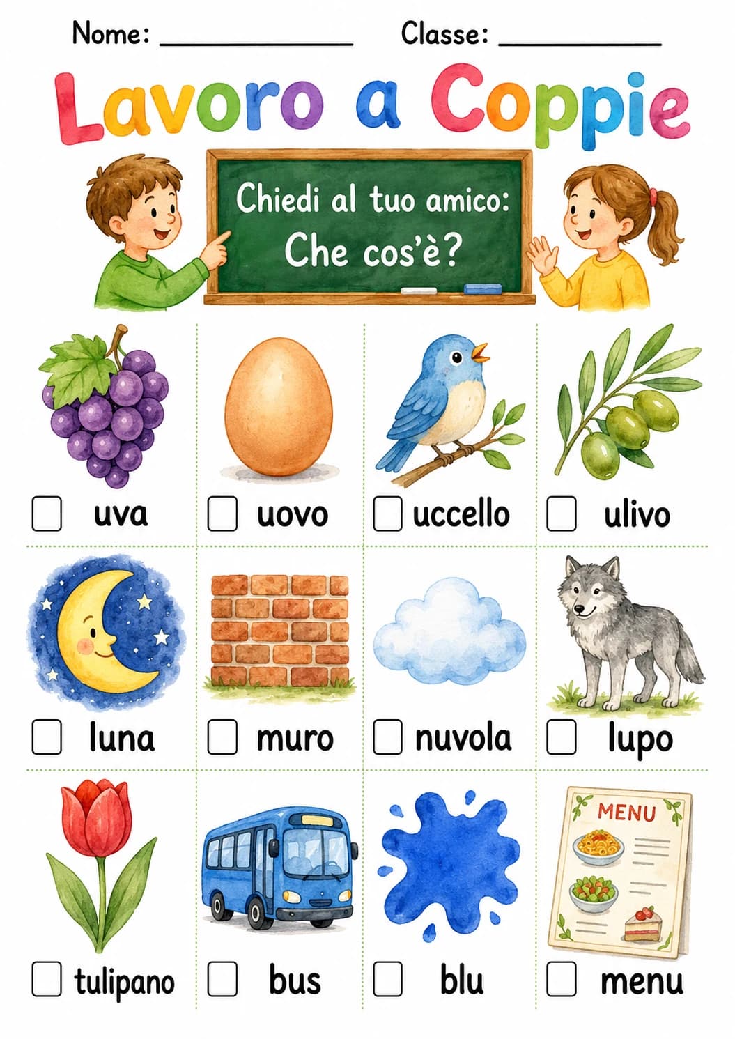 Italian Letter U Phonics Worksheets Pack page 3 printable worksheet preview