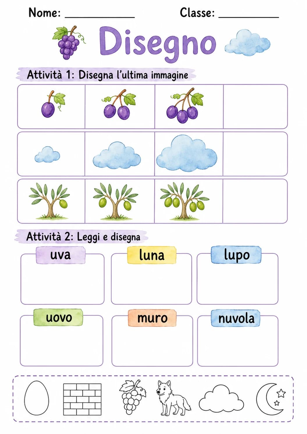 Italian Letter U Phonics Worksheets Pack page 5 printable worksheet preview