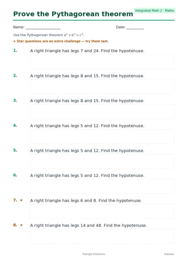 Prove the Pythagorean theorem