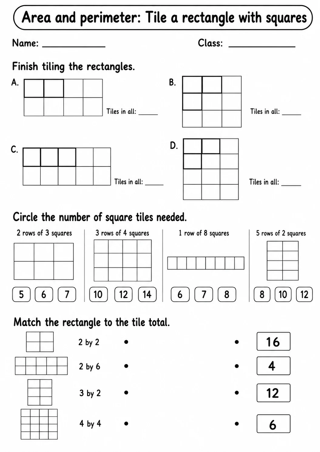 Grade 2 Area And Perimeter Math Worksheet Pack printable worksheet pack preview
