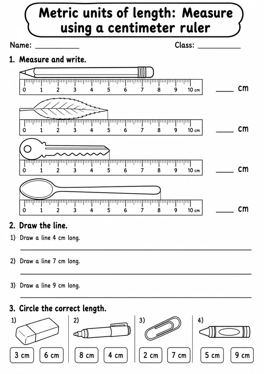 Grade 2 Metric Units Of Length Math Worksheet Pack printable worksheet pack preview