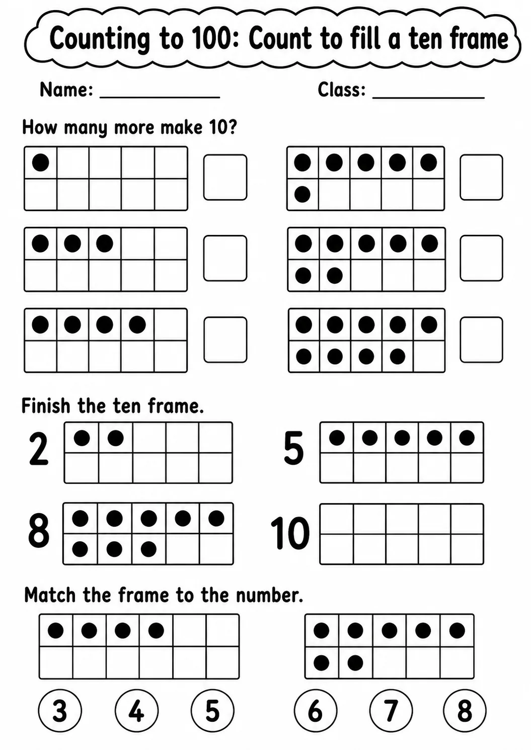 Grade 1 Counting to 100 Math Worksheet Pack page 2 printable worksheet preview