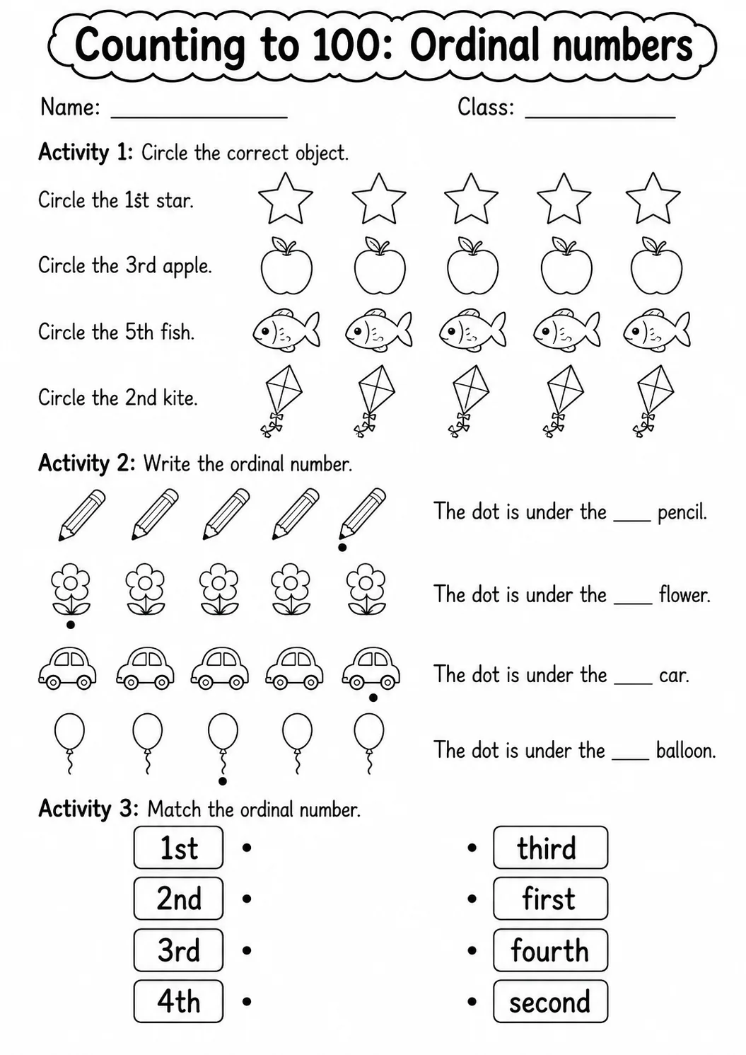 Grade 1 Counting to 100 Math Worksheet Pack page 11 printable worksheet preview