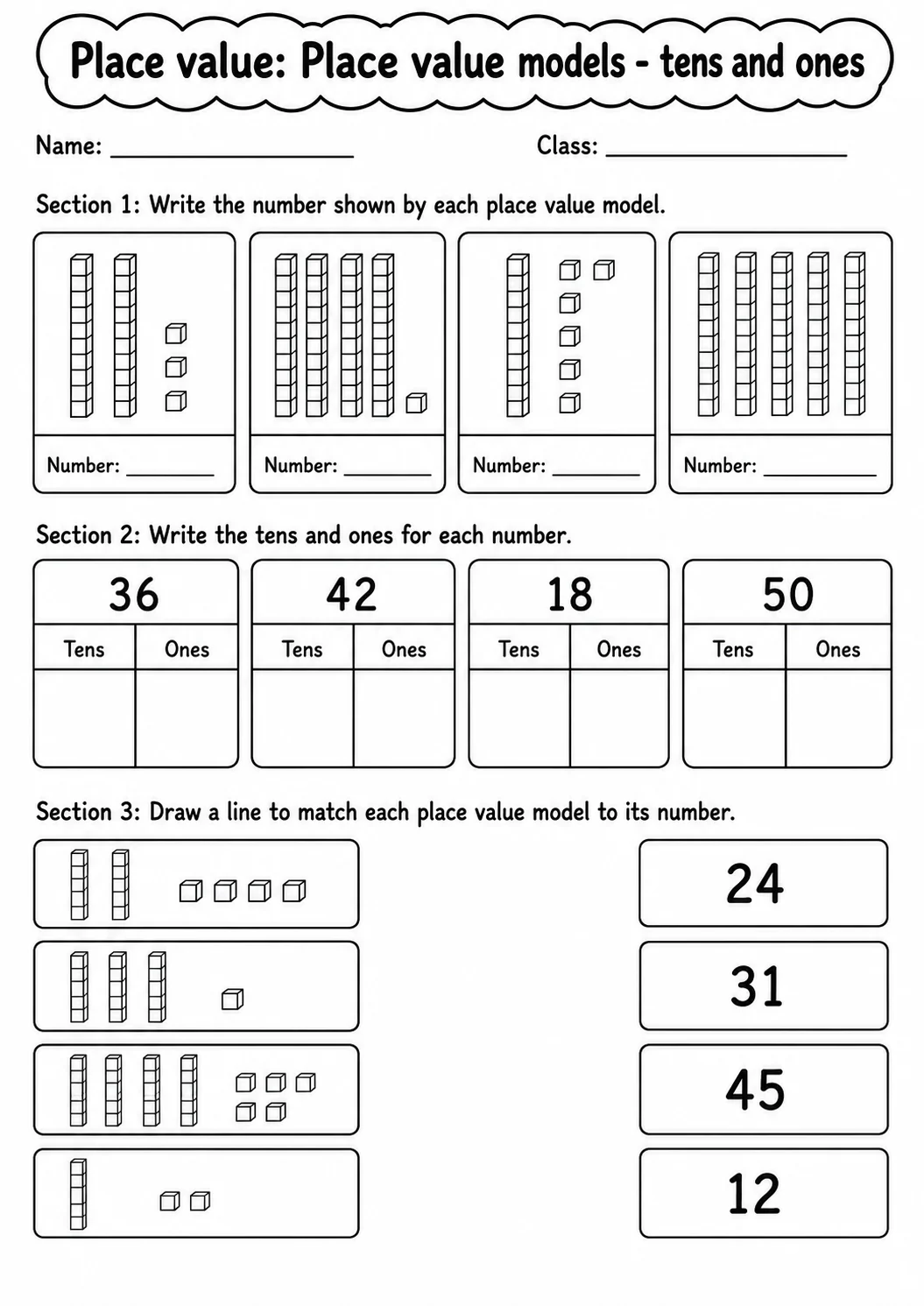 Grade 2 Place Value Math Worksheet Pack printable worksheet pack preview