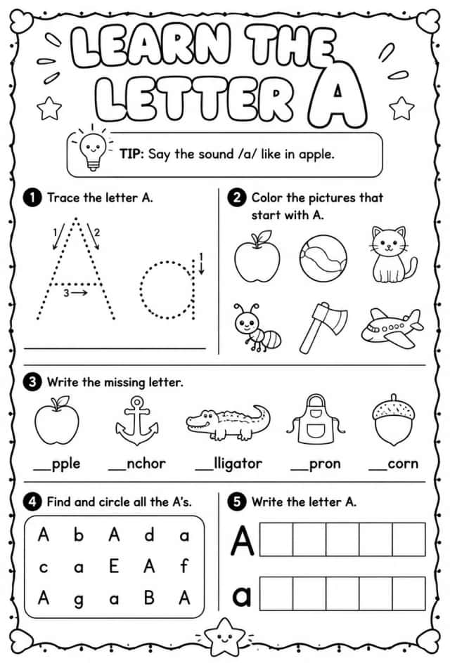 Learn the letter A