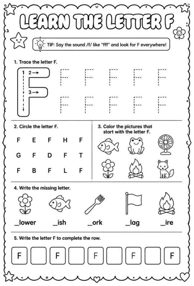Learn the letter F