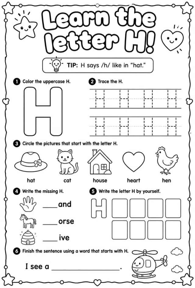 Learn the letter H