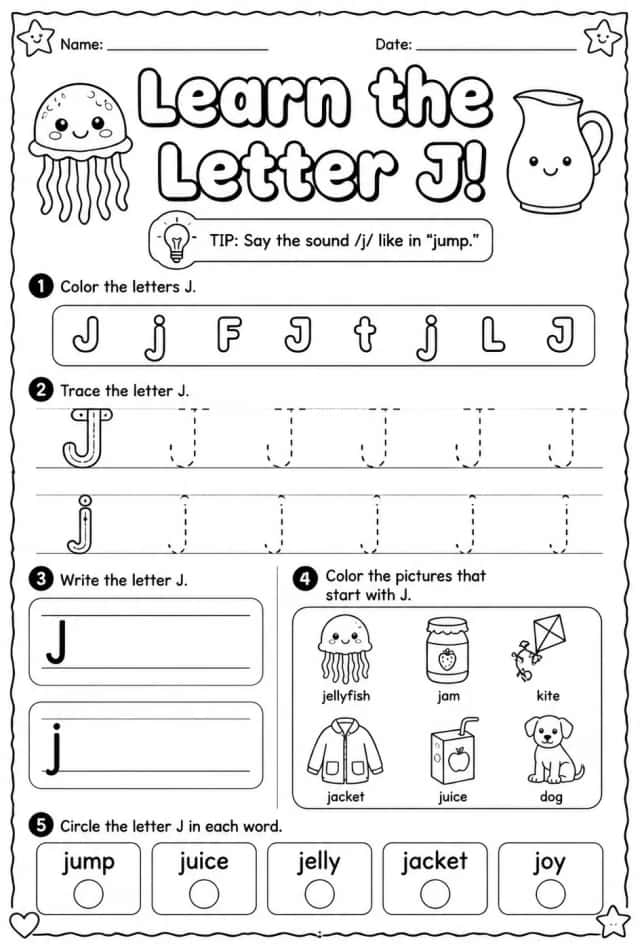 Learn the letter J