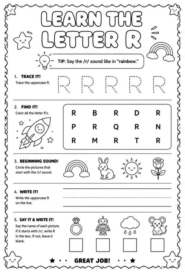 Learn the letter R