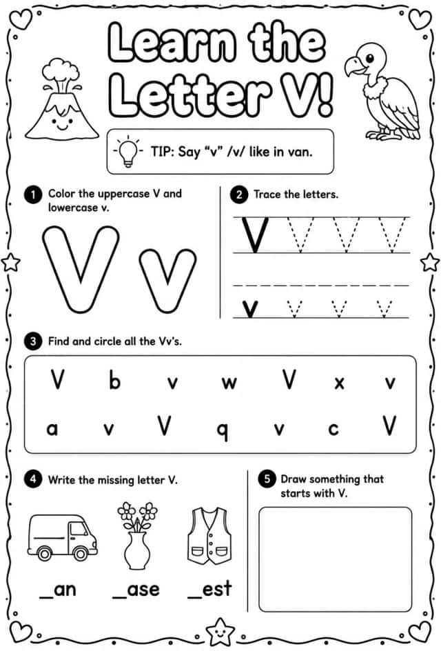 Learn the letter V